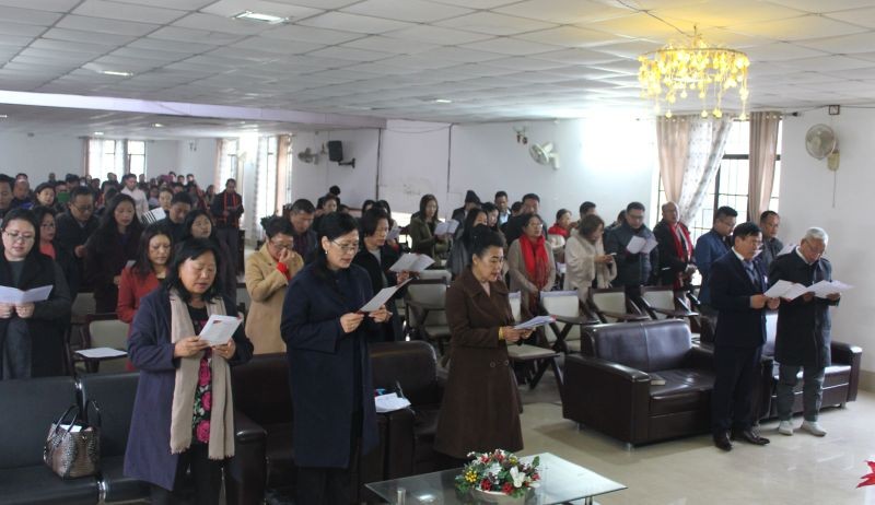 Officers and staff of RD Department during the Pre-Christmas celebration held on December 14 at the RD Conference Hall, Kohima.